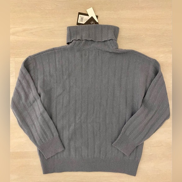 NAADAM Cashmere Relaxed Ribbed Turtleneck - Picture 4 of 5